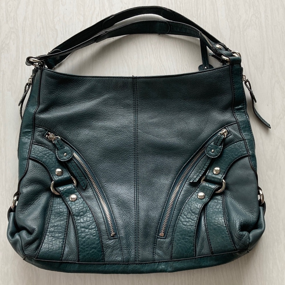 Etienne Aigner Teal Leather Shoulder Bag